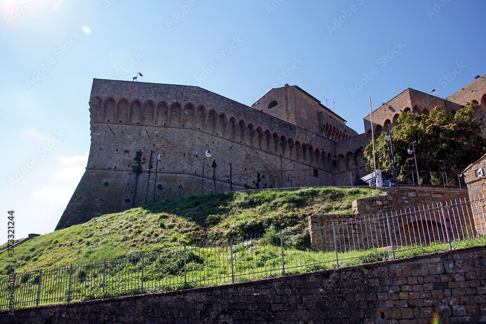 The Fortezza Medicea of Volterra province of Pisa. Tuscany Italy