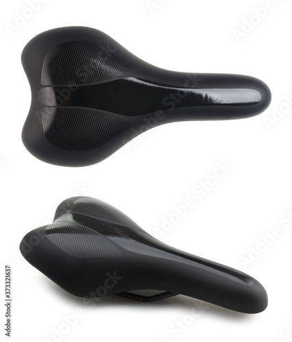 Bicycle seat in two angles.