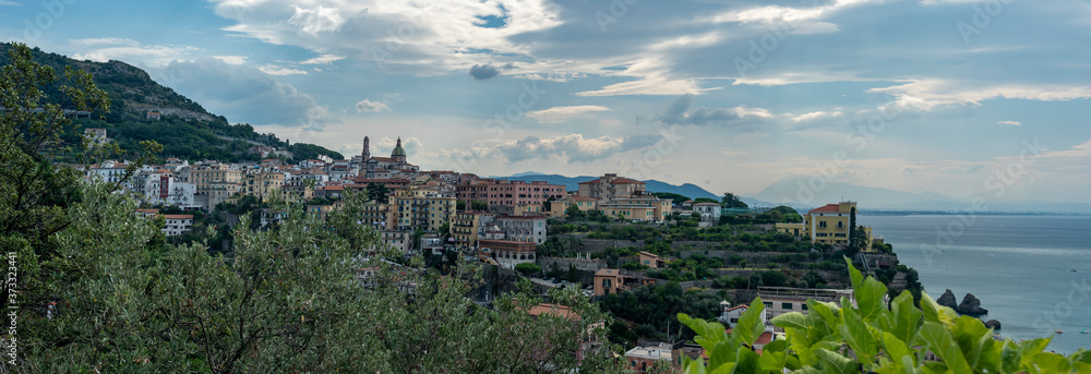 panoramic view of Vietri sul Mare, Amalfi coast, Salerno.