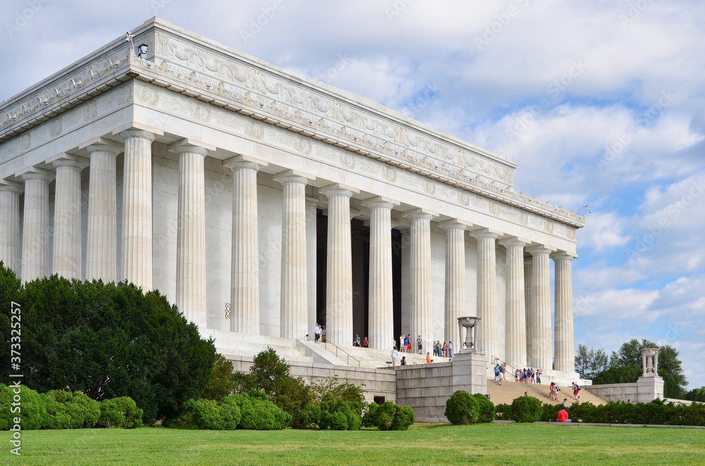 Lincoln Memorial in a cloudy day -  Washington DC USA	