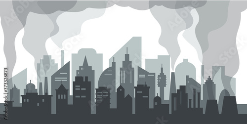 Air pollution problem in big city.