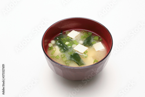 Canvas Print Shiro Miso Soup - Tofu and wakame