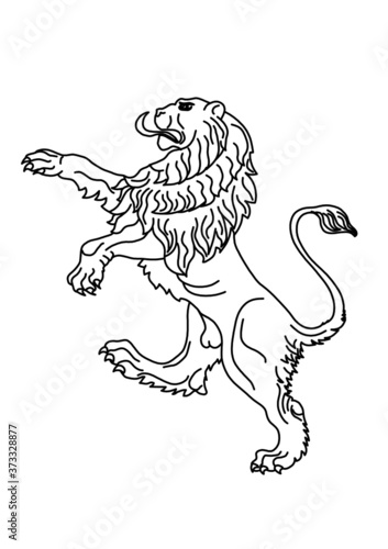 león de pie