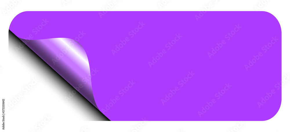 sticker label note with corner curl sticker label note with corner curl