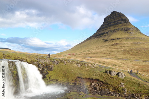 waterfall in the mountains