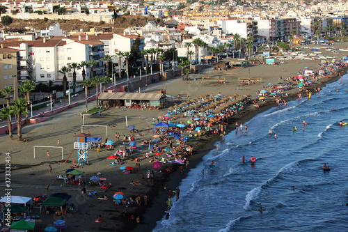 Rincon de la Victoria beach, city in the province of Malaga (Spain)