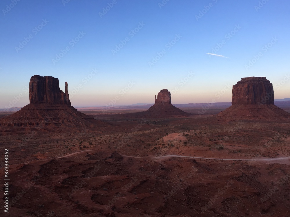 The Desert Evening in Monument Valley