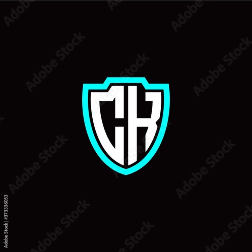 Free Download Initial C K letter with shield modern style logo template vector - GFXLoad