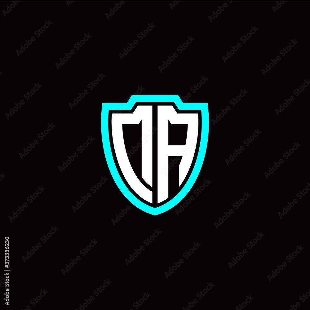 Initial D A letter with shield modern style logo template vector Initial D A letter with shield modern style logo template vector