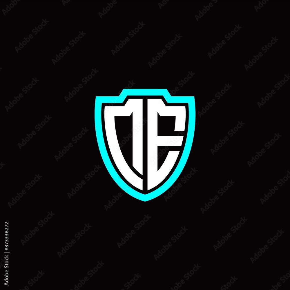 Initial D E letter with shield modern style logo template vector Initial D E letter with shield modern style logo template vector