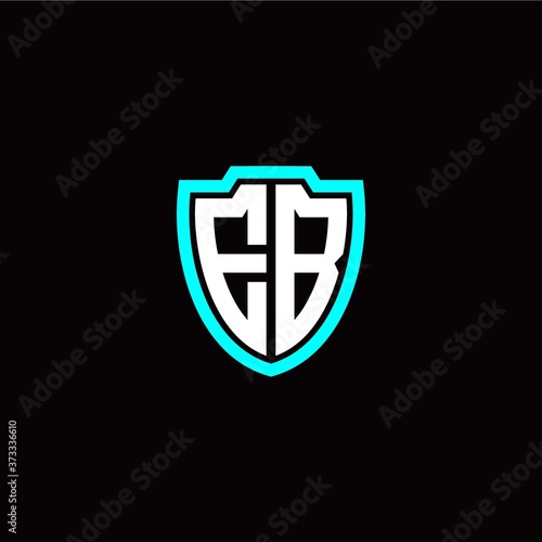 Free Download Initial E B letter with shield modern style logo template vector - GFXLoad