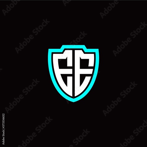 Initial E E letter with shield modern style logo template vector Free Download Initial E E letter with shield modern style logo template vector - GFXLoad
