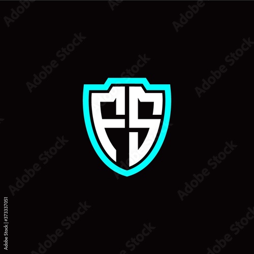 Free Download Initial F S letter with shield modern style logo template vector - GFXLoad