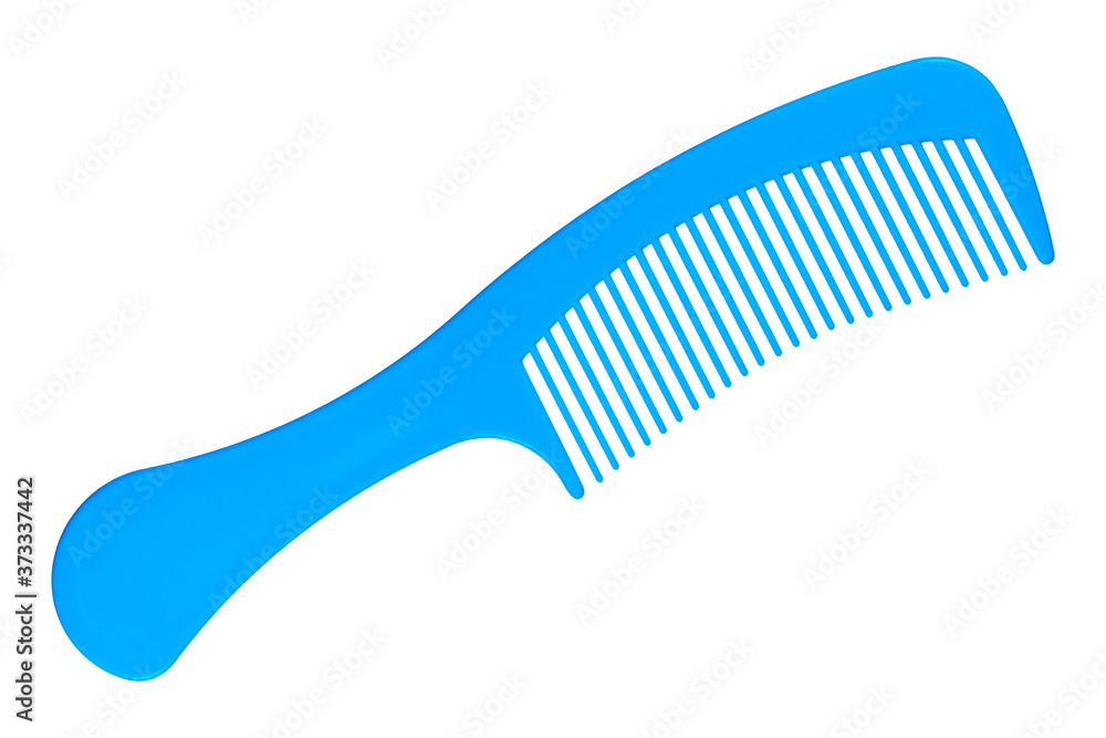 Blue comb isolated on white background