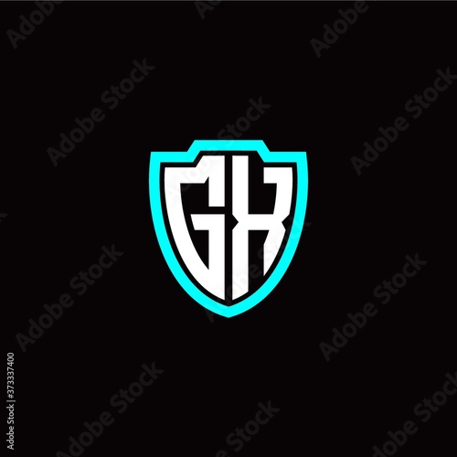 Free Download Initial G X letter with shield modern style logo template vector - GFXLoad