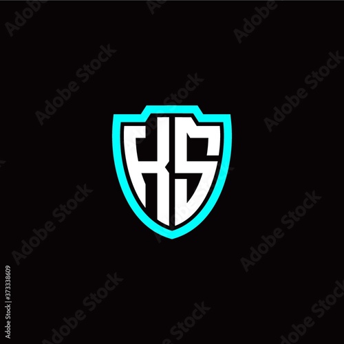 Free Download Initial K S letter with shield modern style logo template vector - GFXLoad