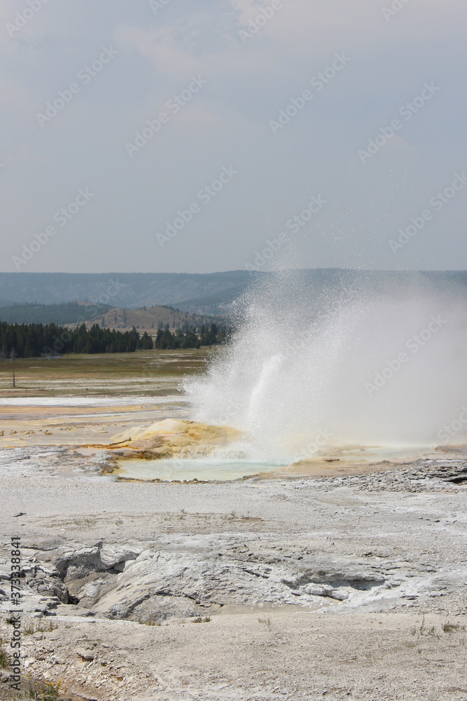 Geyser in Yellowstone National Park.