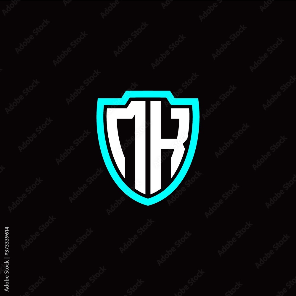 Initial N K letter with shield modern style logo template vector Initial N K letter with shield modern style logo template vector
