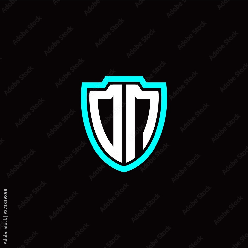 Initial O N letter with shield modern style logo template vector Initial O N letter with shield modern style logo template vector