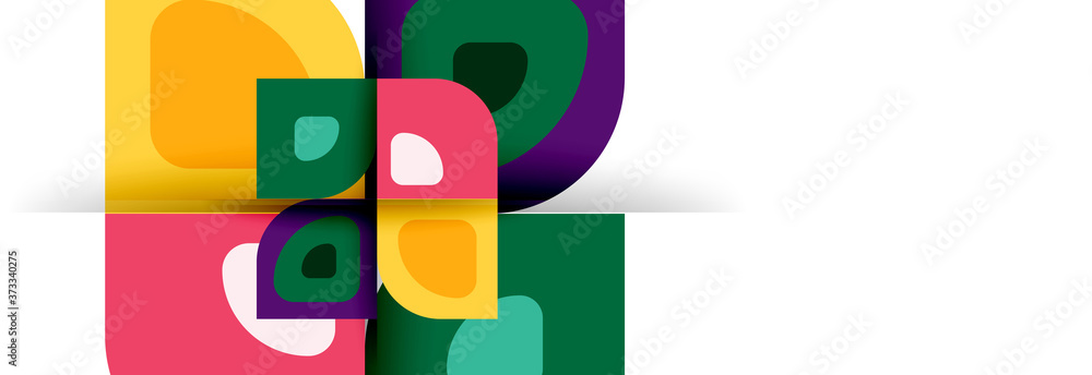 Set of vector modern geometric abstract backgrounds with repeating abstract round shapes patterns and shadow effects Set of vector modern geometric abstract backgrounds with repeating abstract round shapes patterns and shadow effects