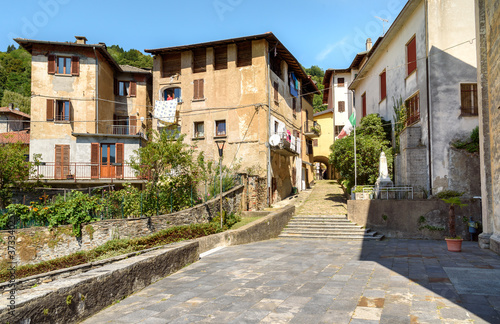 Historic center of ancient village Cadegliano Viconago in the province of Varese, Lombardy, Italy. © EleSi