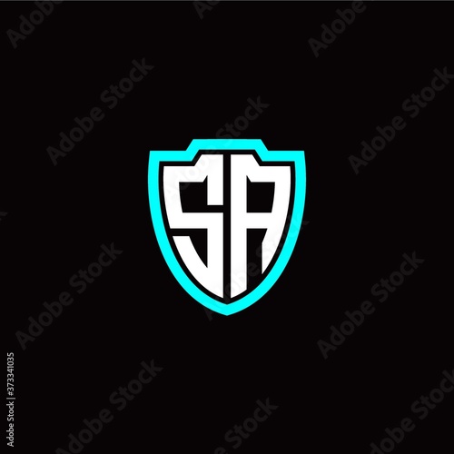 Free Download Initial S A letter with shield modern style logo template vector - GFXLoad