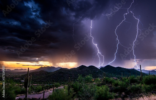 Lightning in the desert