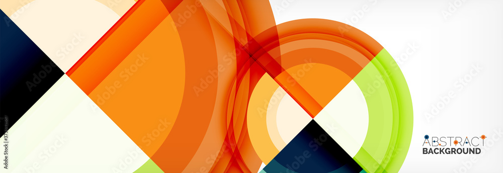 Round shapes, triangles and circles. Modern abstract background Round shapes, triangles and circles. Modern abstract background