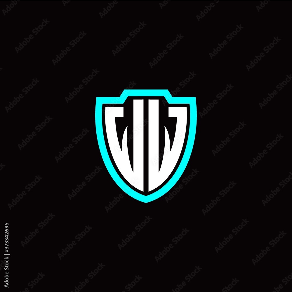 Initial W W letter with shield modern style logo template vector Initial W W letter with shield modern style logo template vector