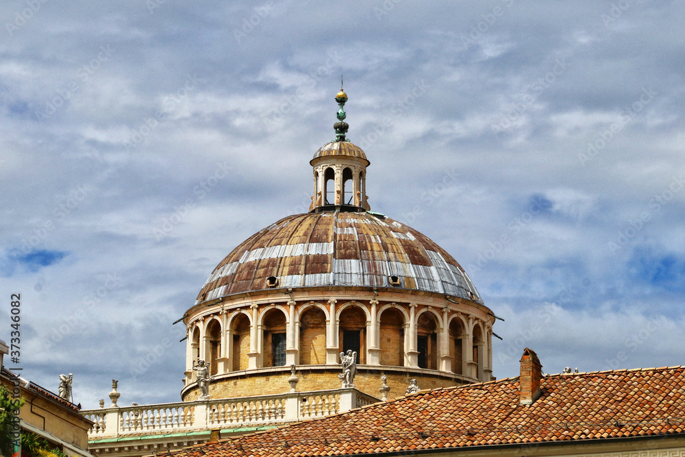 Parma, Italy, detail of the dome of the Santa Maria della Steccata Basilica, unesco, world heritage site