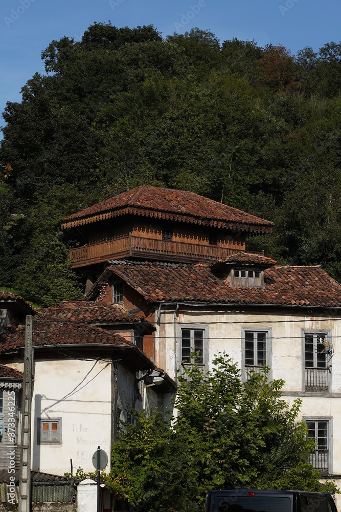 Asturias. Las Caldas, thermal village  of Asturias.Spain. 