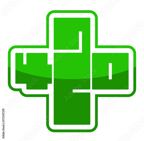 420 medical marijuana symbol cross