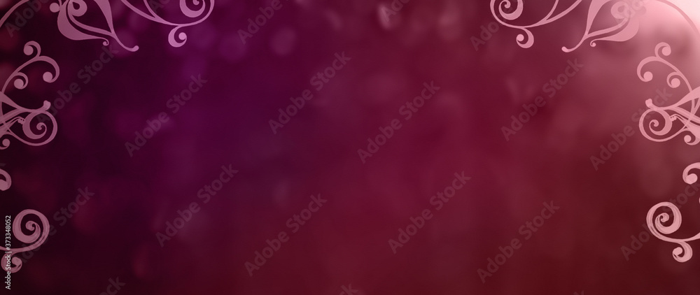 Spring background design with red floral and bokeh lights.