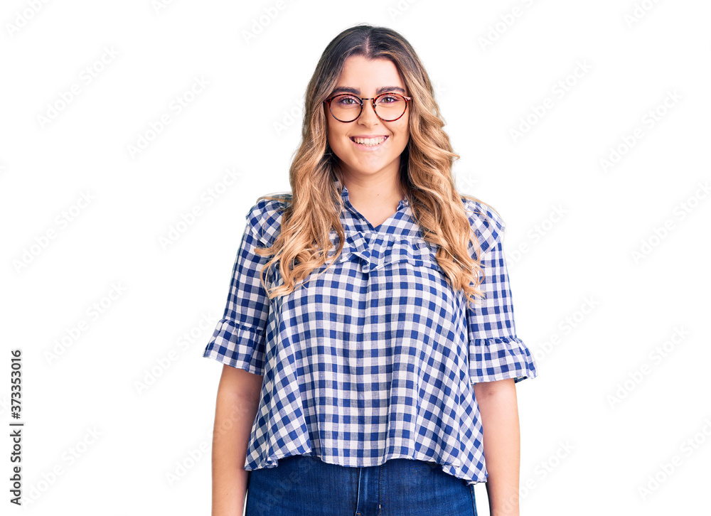 Young caucasian woman wearing casual clothes with a happy and cool smile on face. lucky person. Young caucasian woman wearing casual clothes with a happy and cool smile on face. lucky person.