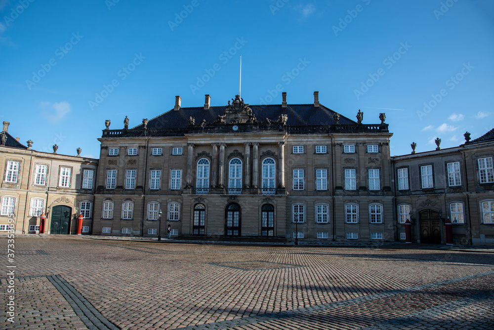 Fototapeta premium Fredrik VIII palace at Amalienborg in Copenhagen (DK)