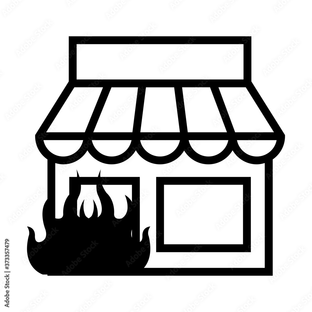Fire disaster icon Fire disaster icon