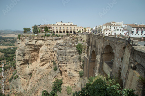 Old stone bridge of a Mediterranean city in Spain © Domi