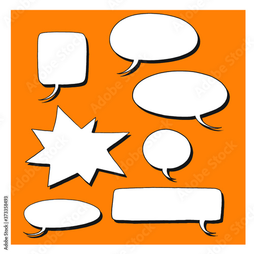 Set of comic speech bubbles