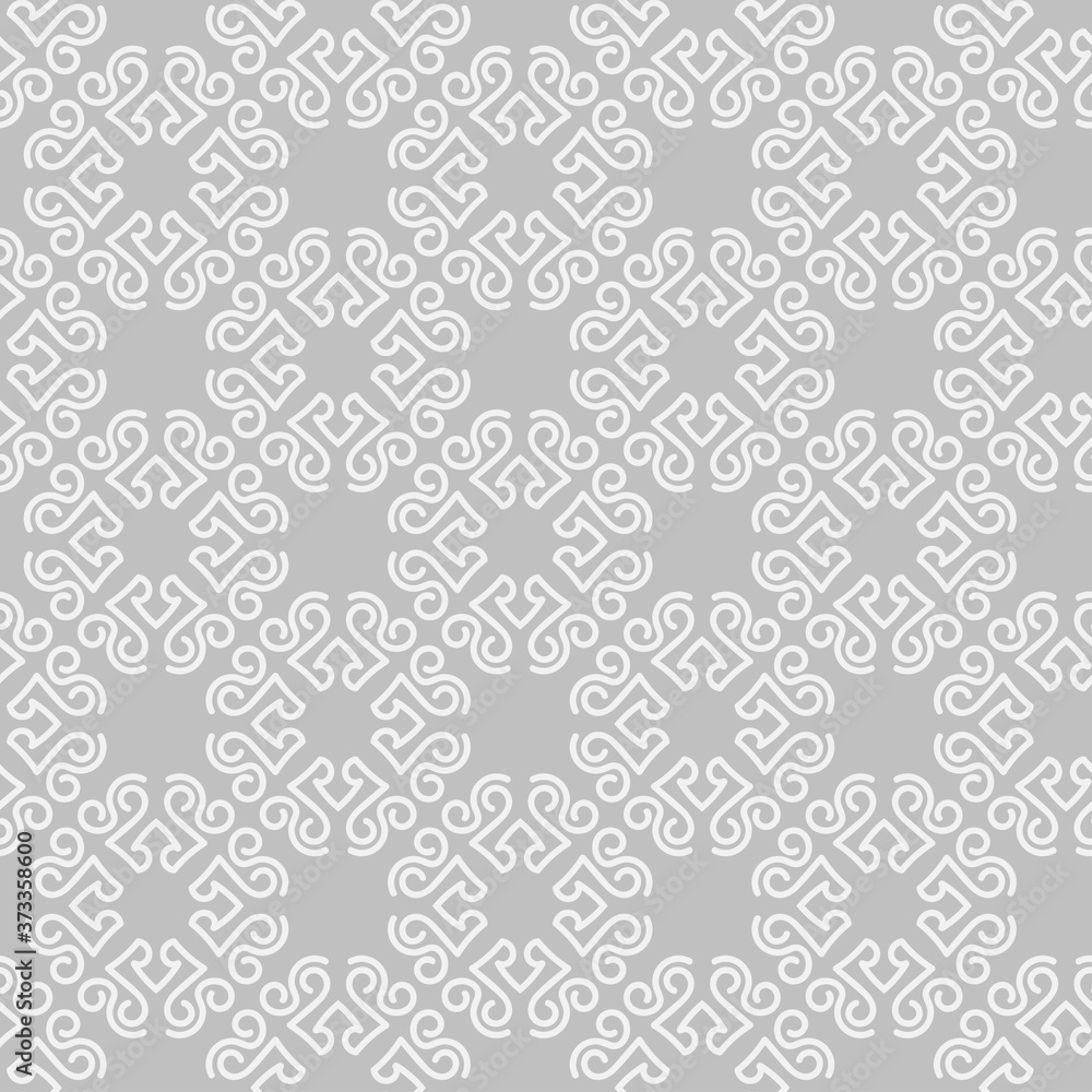 Geometric seamless pattern on a gray background