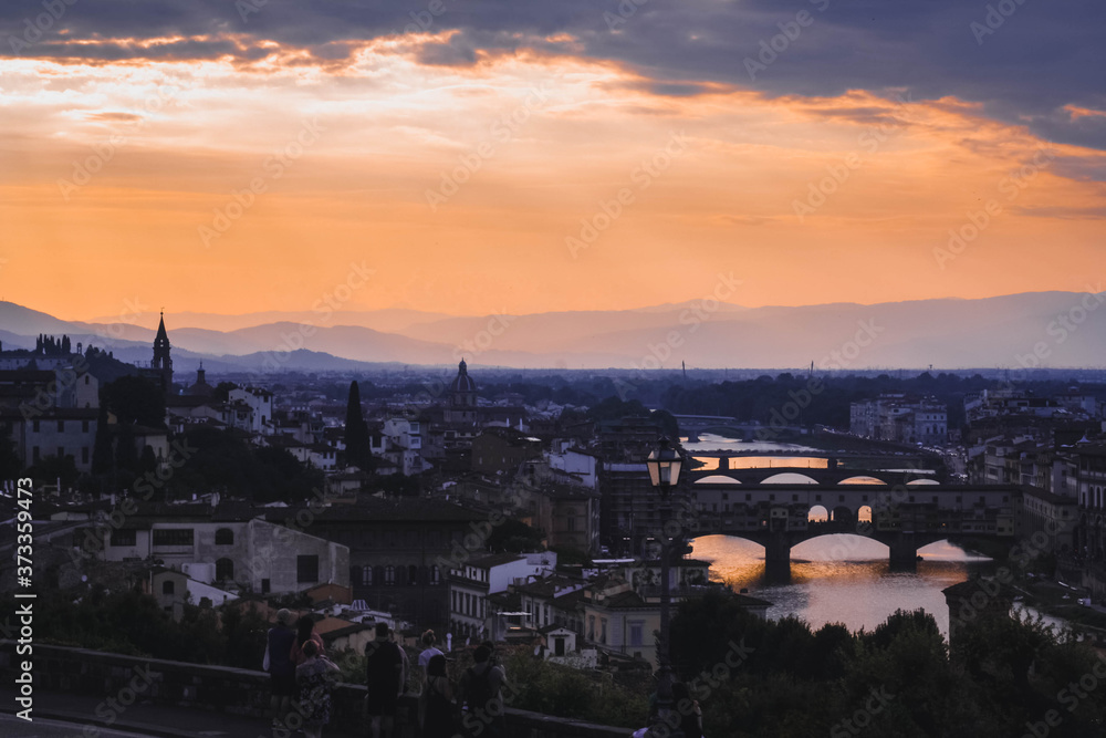 Obraz premium View of florence at sunset