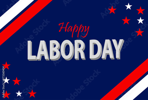labor day vector design and USA flag symbol. banner design, USA flag labor day poster and stars for template
