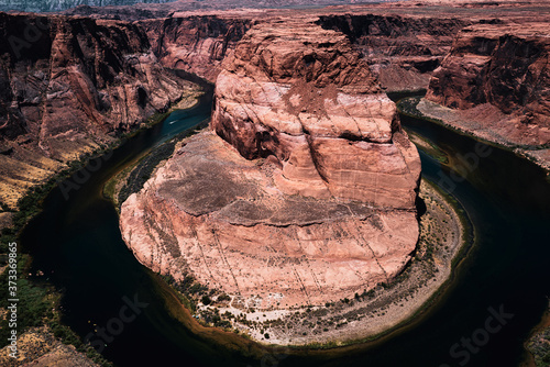 Colorado River. Horseshoe Bend on Colorado River in Glen Canyon. Canyon american national park.