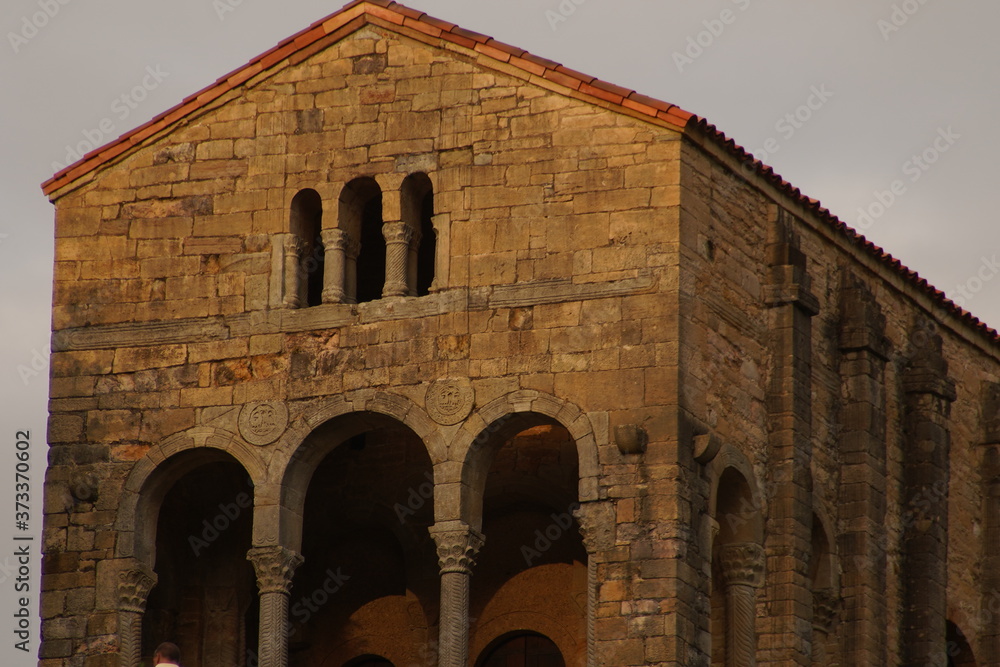 Romanesque Church San Miguel Lillo.Oviedo Asturias, Spain. 