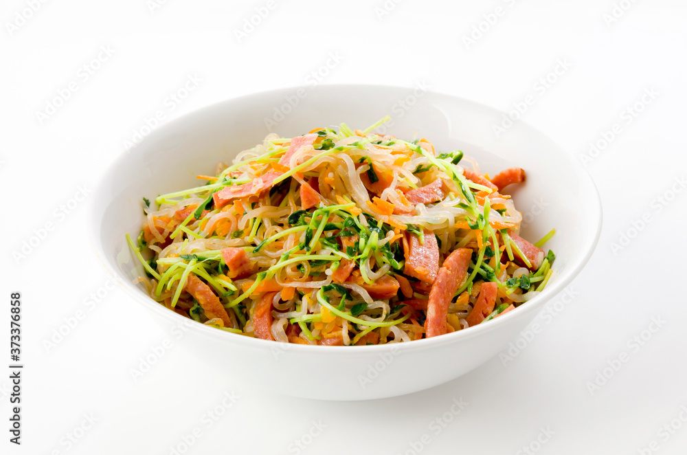 ピリ辛ソーセージと糸蒟蒻の炒め物 ピリ辛ソーセージと糸蒟蒻の炒め物