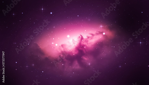 Space galaxy background with shining stars and nebula, cosmos with colorful milky way, Galaxy at starry night illustration