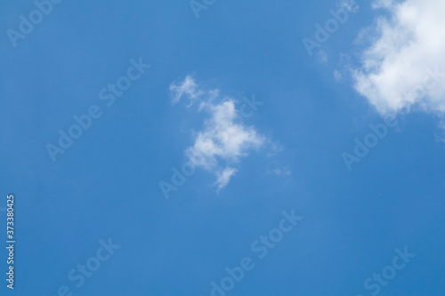 Nice clear blue sky and natural white cloud background in the sunny day.