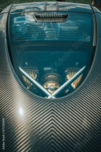 Rear Engine view of Race Car