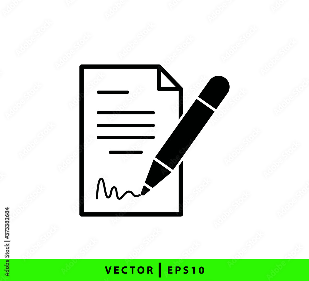 Contract icon vector logo design template Contract icon vector logo design template