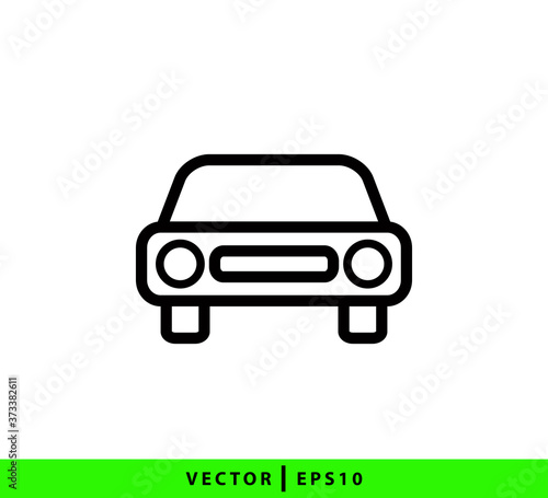 Transportation car icon vector logo template flat style