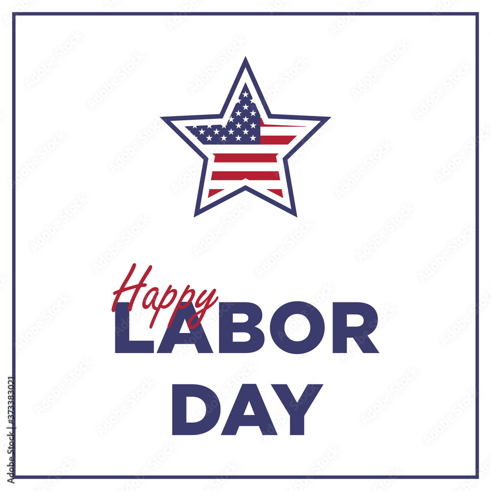 Happy Labor Day banner vector template. Labor day card design Happy Labor Day banner vector template. Labor day card design